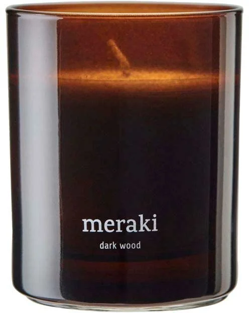 Meraki Dark Wood Scented Candle Medium v:3727757