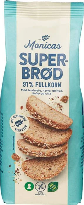 Glutenfri & Økologisk Superbrød Miks 450g v:4018387 Glutenfri & Økologisk Superbrød Miks 450g v:4018387