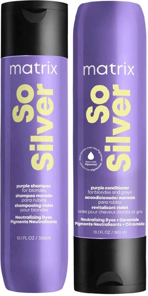 Matrix So Silver Bundle Purple Shampoo 300 ml & Pigmented Conditioner 300 ml v:7904129 Matrix So Silver Bundle Purple Shampoo 300 ml & Pigmented Conditioner 300 ml v:7904129