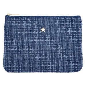 DARK Tweed Small Pouch Grisalle Blue v:8761192 DARK Tweed Small Pouch Grisalle Blue v:8761192