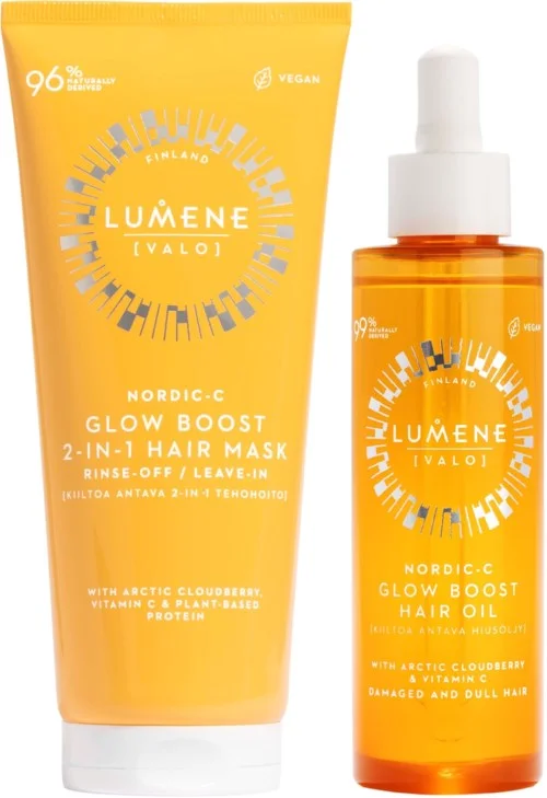 Lumene Nordic-C Glow Boost Bundle Hair Oil 75 ml & Hair Mask 200 ml v:7235220