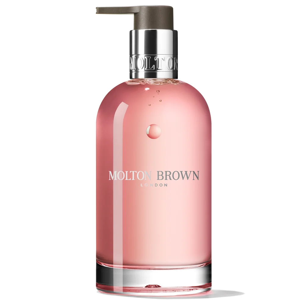 Delicious Rhubarb & Rose Fine Liquid Hand Wash Glass Bottle 200 ml - Molton Brown v:9932958
