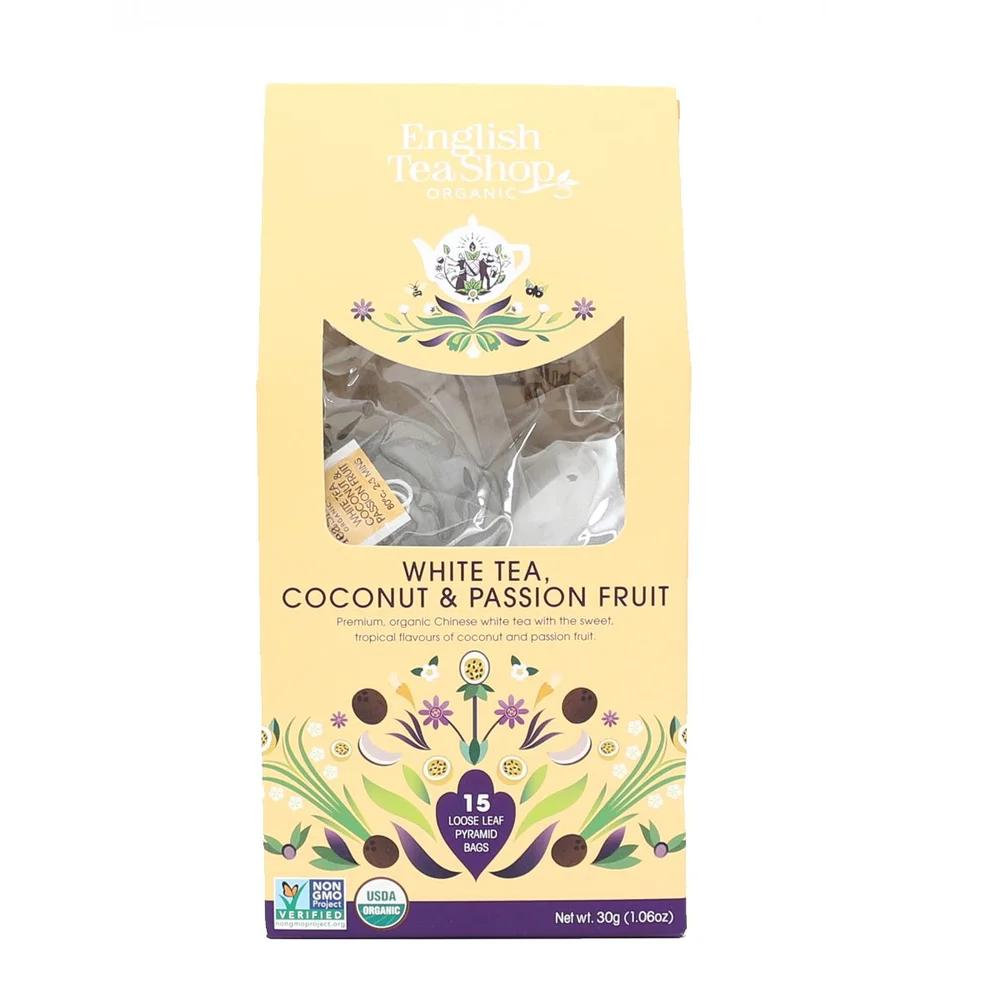 White Tea, Coconut & Passionfruit fra English Tea Shop Ø – 15 py v:7529364 White Tea, Coconut & Passionfruit fra English Tea Shop Ø – 15 py v:7529364