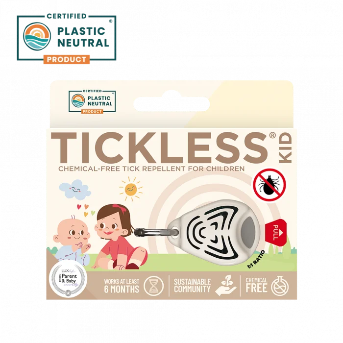 Tickless Kid elektronisk flåttjager beige 1 stk v:1530751 Tickless Kid elektronisk flåttjager beige 1 stk v:1530751