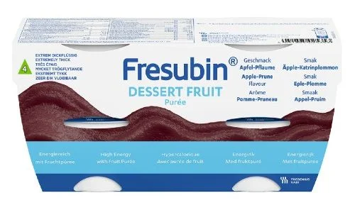 Fresubin Dessert Fruit næringspuré eple-og sviskesmak 4×125 g v:7389850 Fresubin Dessert Fruit næringspuré eple-og sviskesmak 4×125 g v:7389850