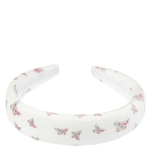 DARK Velvet Hair Band Broad Off White Butterfly Pattern v:8511938 DARK Velvet Hair Band Broad Off White Butterfly Pattern v:8511938