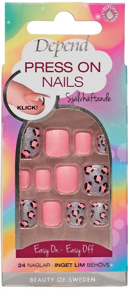 Depend Press On Nails Pink Leopard v:5096342