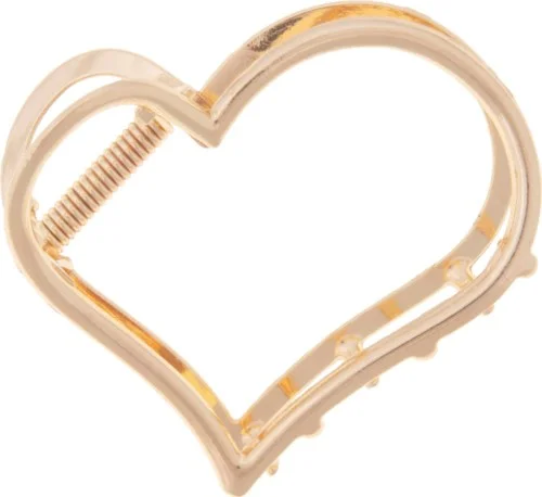 Dazzling Hair Clip Heart 6,5 cm Gold v:8179718