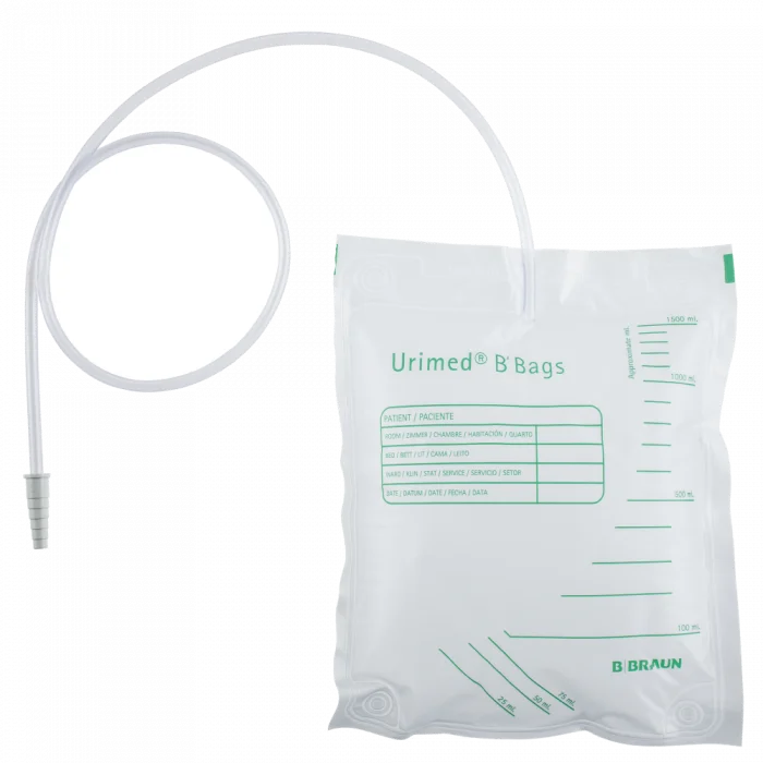 B. Braun Urimed urinpose u/kran 90 cm slange 1,5 liter usteril 200 stk v:7238332 B. Braun Urimed urinpose u/kran 90 cm slange 1,5 liter usteril 200 stk v:7238332
