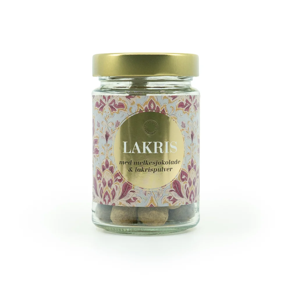 Lakriskuler med melkesjokolade og lakrispulver v:7845210