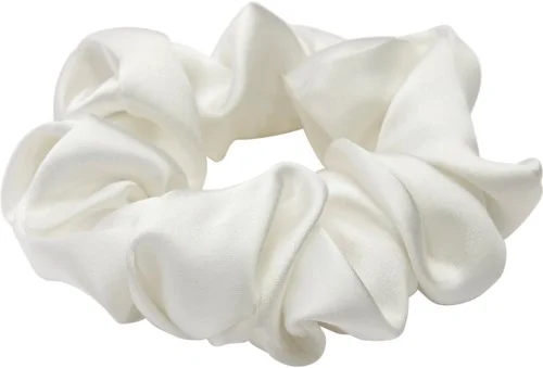 Lenoites Mulberry Silk Scrunchie White v:4117268 Lenoites Mulberry Silk Scrunchie White v:4117268