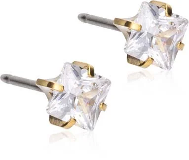 Blomdahl Golden Titanium Pendant Grand Brilliance Curved 5 mm, Crystal v:3747248
