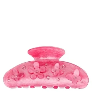 DARK Flower & Butterfly Hair Claw Bubblegum Pink v:1859817 DARK Flower & Butterfly Hair Claw Bubblegum Pink v:1859817