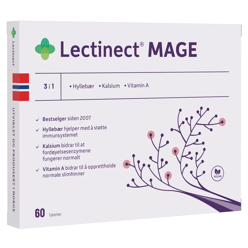 Lectinect Mage 60 Tabletter – For sunn tarmfunksjon v:9081606 Lectinect Mage 60 Tabletter – For sunn tarmfunksjon v:9081606