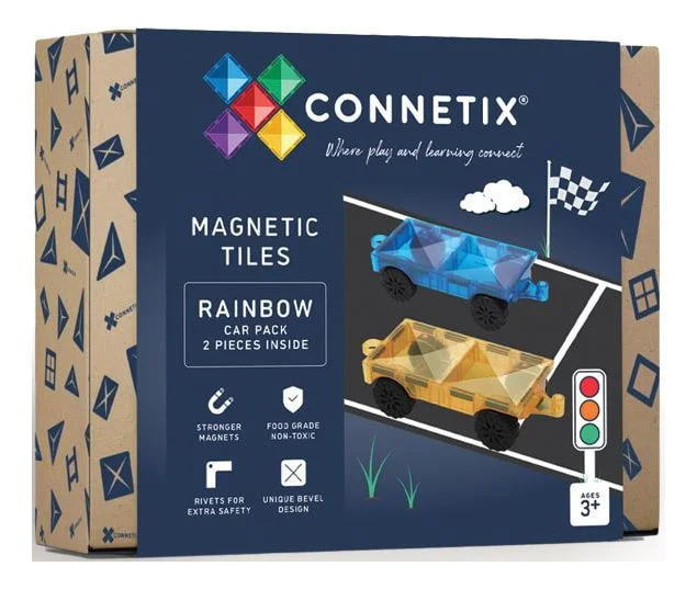 Connetix Car Pack – magnetbiler – rainbow – 2 stk. v:5323729