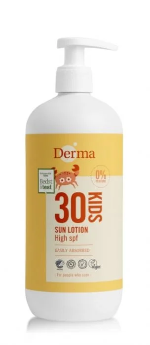 Derma Sun Kids Lotion SPF30 500ml – Vannfast Solkrem for Sensitiv Hud v:6383342