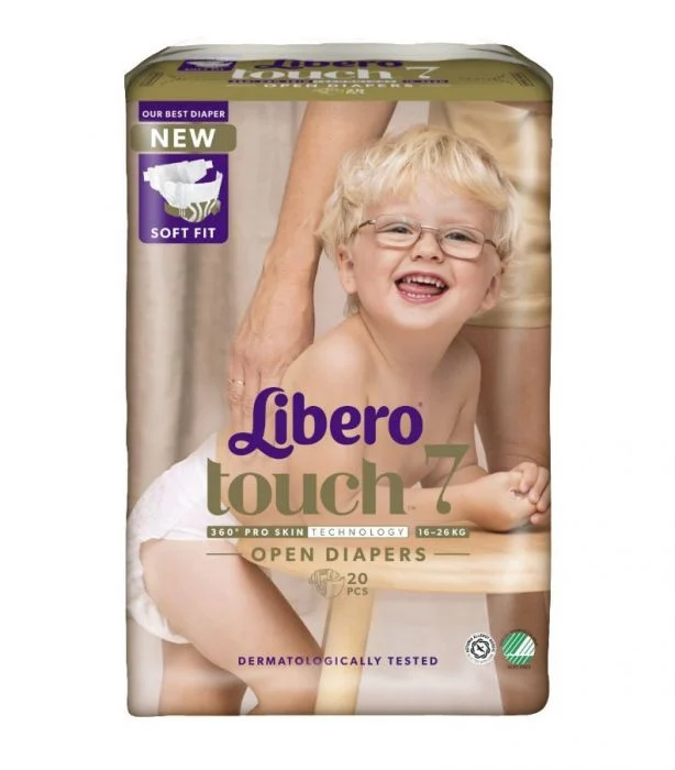 Libero Touch 7 åpen bleie 16-26 kg 20 stk v:6442158