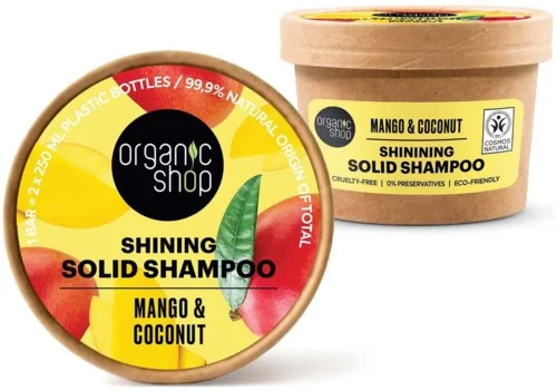 Organic Shop Shining Solid Shampoo Mango & Coconut 60 g v:9790806 Organic Shop Shining Solid Shampoo Mango & Coconut 60 g v:9790806