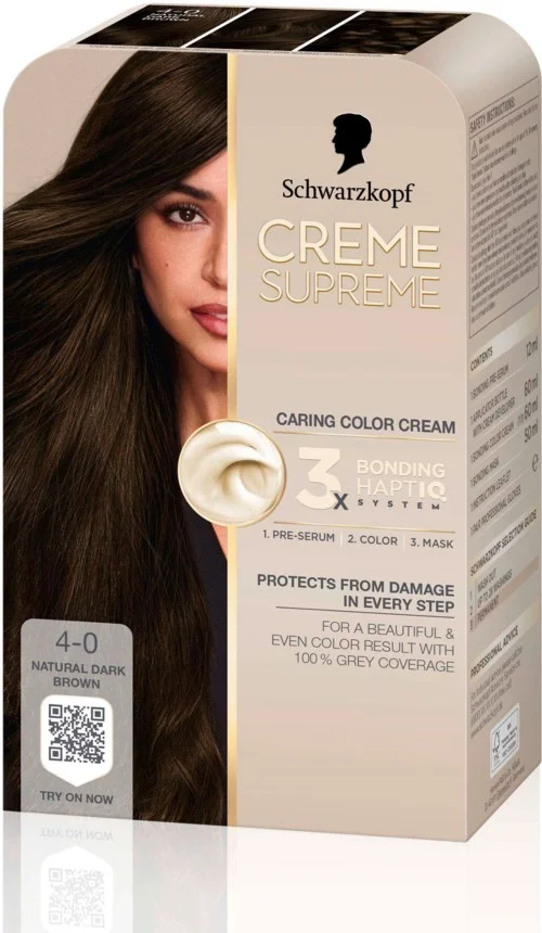 Schwarzkopf Creme Supreme 4-0 Natural Dark Brown v:4275857