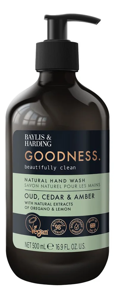 Baylis & Harding Goodness Oud, Cedar & Amber Hand Wash – 500 ml. v:5518383 Baylis & Harding Goodness Oud, Cedar & Amber Hand Wash – 500 ml. v:5518383