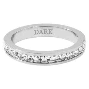 DARK Crystal Ring Broad Silver Size 3 v:7405720