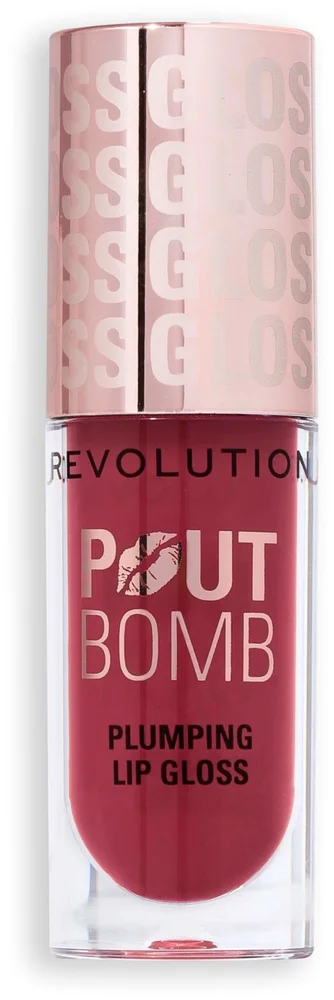 Revolution Beauty London Pout Bomb Plumping Gloss Rosewood Rose Pink v:1281563