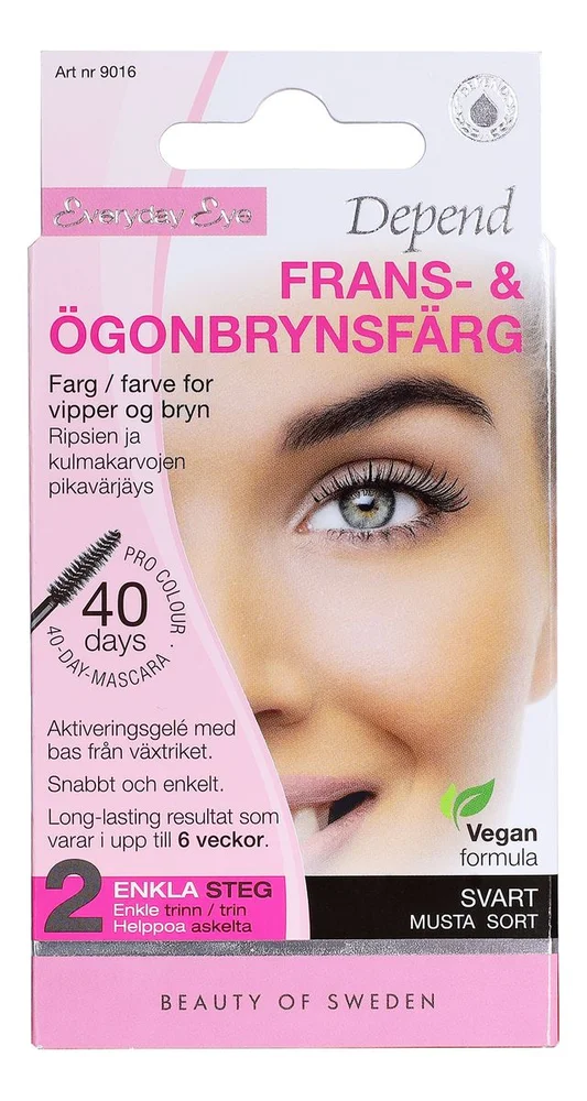 Depend Vippe- & Øyenbrynsfarge – Sort v:5574593