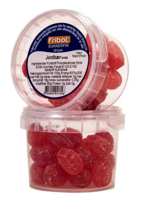 Fribol Sukkerfrie drops jordbær 65g v:9846264