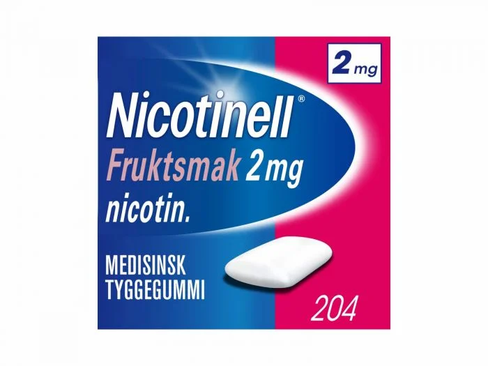 Nicotinell 2 mg tyggegummi frukt 204 stk v:2796019 Nicotinell 2 mg tyggegummi frukt 204 stk v:2796019