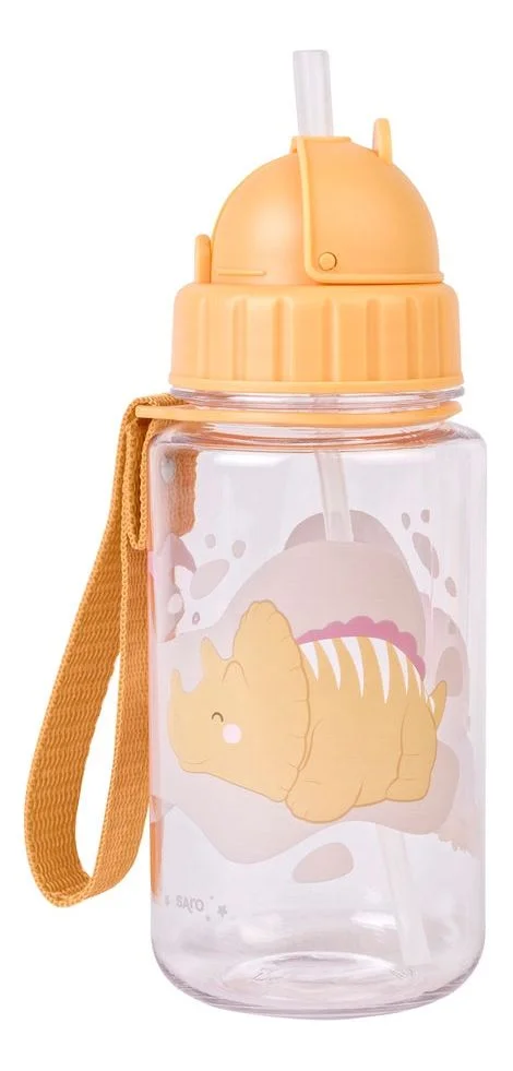 SARO BABY Drikkeflaske m. sugerør – Mustard – 1 stk v:9431214