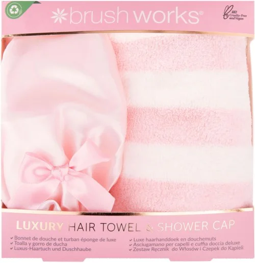 Brushworks Luxury Hair Towel & Shower Cap v:2718228