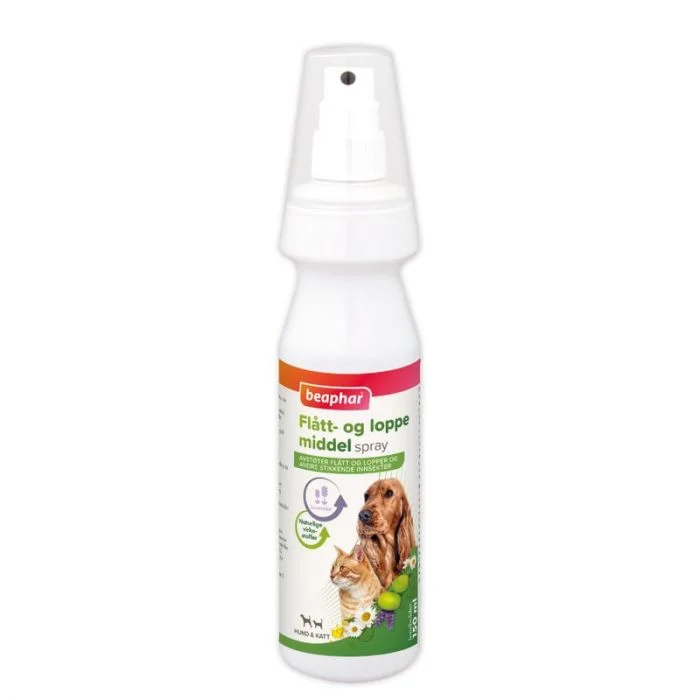 Beaphar Bio Flått- og loppemiddel Spray Hund/Katt 250 ml v:9088168 Beaphar Bio Flått- og loppemiddel Spray Hund/Katt 250 ml v:9088168