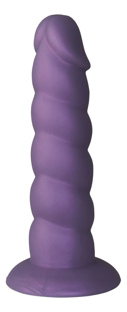 Baseks Swirly Lilla Silikone Dildo 17,5 cm v:6429618