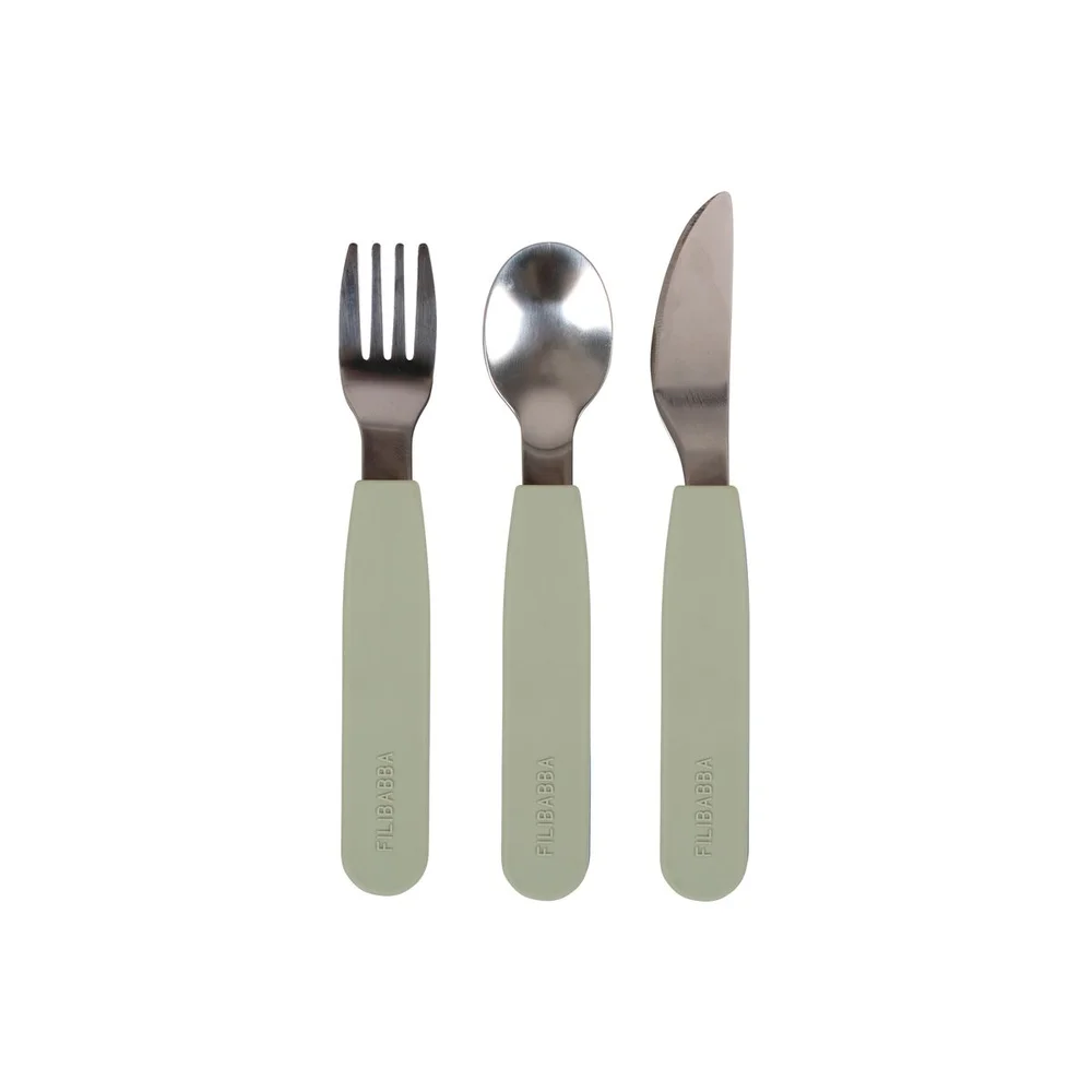 Filibabba silikonbestikksett – Green v:1158192 Filibabba silikonbestikksett – Green v:1158192