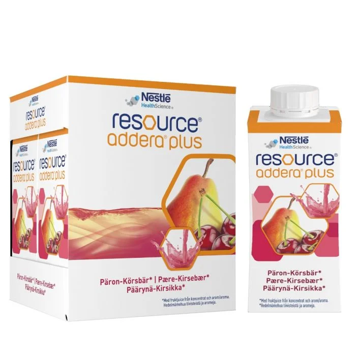Resource addera plus næringsdrikk pære- og kirsebærsmak 4×200 ml v:6591319 Resource addera plus næringsdrikk pære- og kirsebærsmak 4×200 ml v:6591319