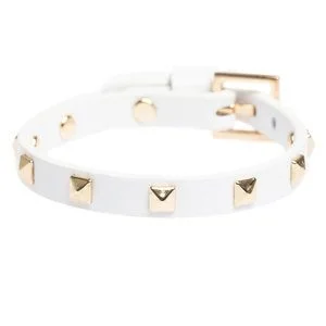 DARK Leather Stud Bracelet Mini White v:4768685 DARK Leather Stud Bracelet Mini White v:4768685