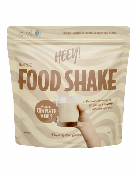 Heey! Vegansk Food Shake Peanøttsmør Banan 1,4 kg v:4297717