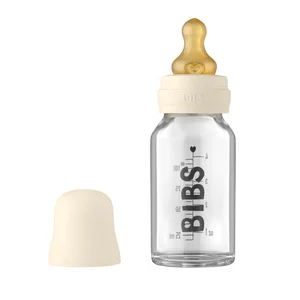 BIBS Baby Glass Bottle Complete Set Latex Ivory 110ml v:1866059