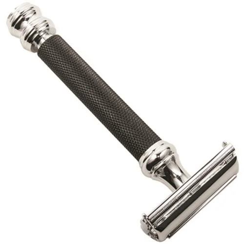 Parker Shaving 76R- Ultra Heavyweight Black & Chrome Handle Buterfly Open Safety Razor v:4291203 Parker Shaving 76R- Ultra Heavyweight Black & Chrome Handle Buterfly Open Safety Razor v:4291203