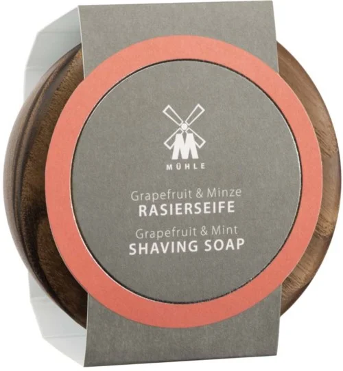 Mühle Grapefruit and Mint Wooden Bowl with Shaving Soap 65 g v:5300285 Mühle Grapefruit and Mint Wooden Bowl with Shaving Soap 65 g v:5300285