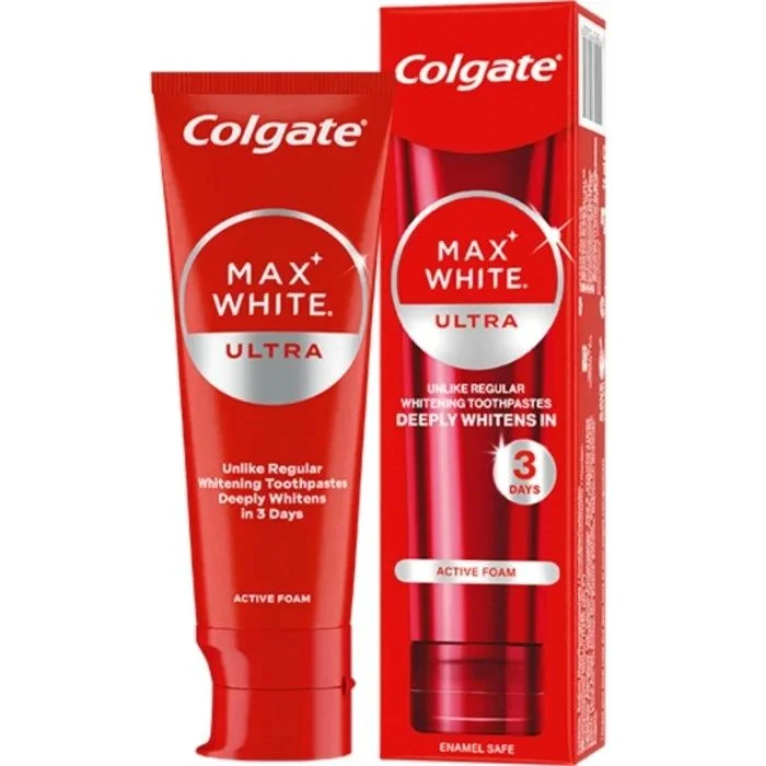 Colgate Max White Ultra Foam Whitening Tannkrem 75 ml v:6229587 Colgate Max White Ultra Foam Whitening Tannkrem 75 ml v:6229587