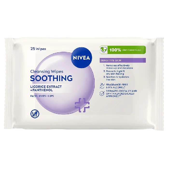 NIVEA Sensitive Sensitive Cleansing Wipes 25 stk v:8457327 NIVEA Sensitive Sensitive Cleansing Wipes 25 stk v:8457327
