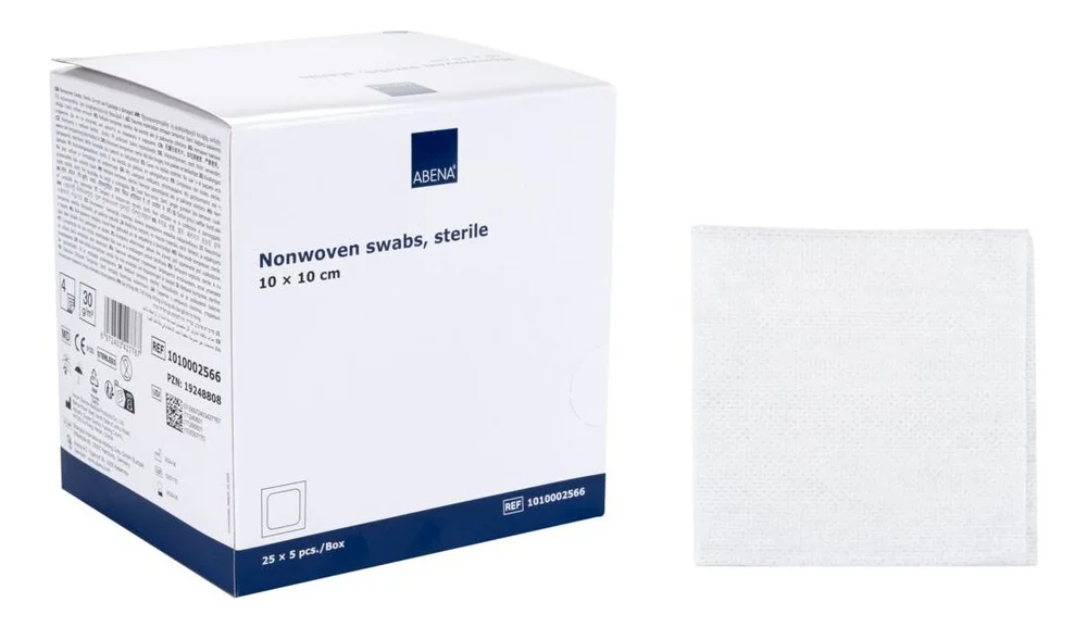Abena Nonwoven Steril Kompress 10 x 10 cm. – 25 x 5 stk. v:7713779 Abena Nonwoven Steril Kompress 10 x 10 cm. – 25 x 5 stk. v:7713779
