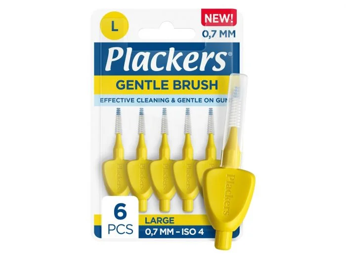 Plackers Gentle Brush mellomromsbørste 0,7 L 6 STK v:4448543 Plackers Gentle Brush mellomromsbørste 0,7 L 6 STK v:4448543