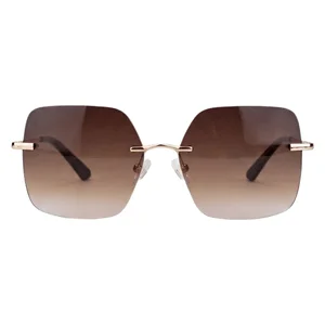 GLAS Billie Gold Rimless Sunglasses 1 + v:9808554 GLAS Billie Gold Rimless Sunglasses 1 + v:9808554
