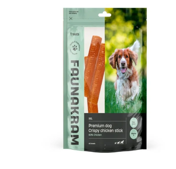 Faunakram XXL Premium hundesnack kyllinge stick – 450 g. v:8178595