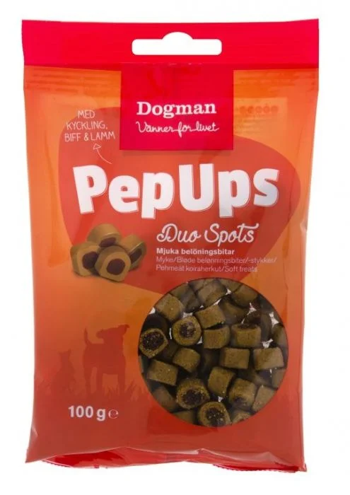 Dogman PepUps Duo Spots 3 smaker 100g v:3570110