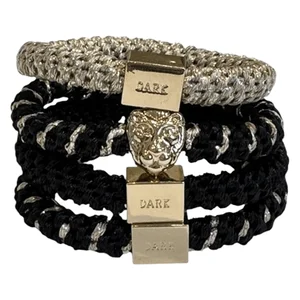 DARK Fat Hair Ties Combo Black With Gold Mix 4pcs v:4887024 DARK Fat Hair Ties Combo Black With Gold Mix 4pcs v:4887024