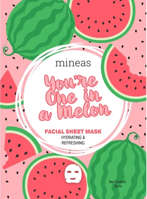 Mineas Facial Sheet Mask Hydrating And Refreshing You’Re One In A Melon White v:2285488