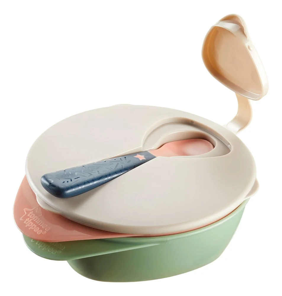Tommee Tippee EasiScoop skålsett med lokk og skje – 1 sett v:9018560